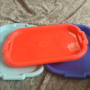 4 Colorful Serving Trays Set